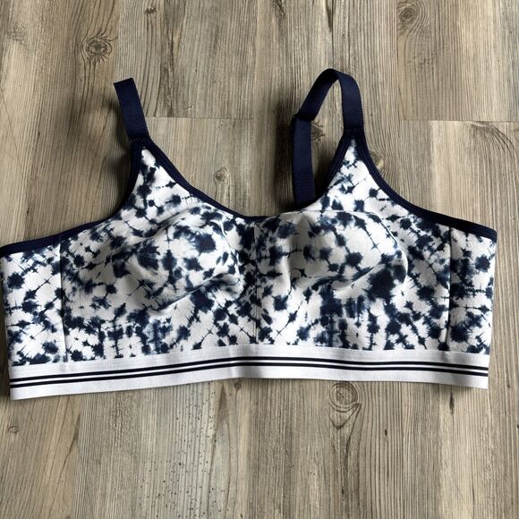 CACIQUE Blue Cotton Blend Adjustable Strap Unlined Full Coverage No Wire Bra 46C - Picture 1 of 7